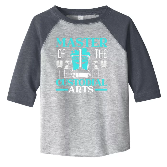 Master Of The Custodial Arts Janitor School Custodian Toddler Fine Jersey T-Shirt