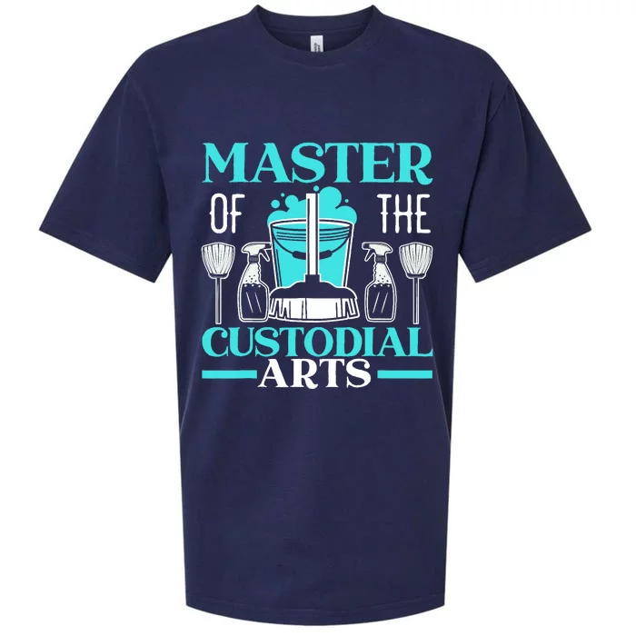 Master Of The Custodial Arts Janitor School Custodian Sueded Cloud Jersey T-Shirt