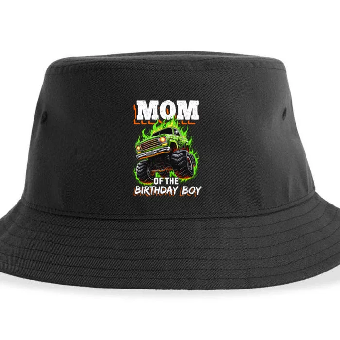 Mom Of The Birthday Boy Monster Truck Birthday Novelty Sustainable Bucket Hat