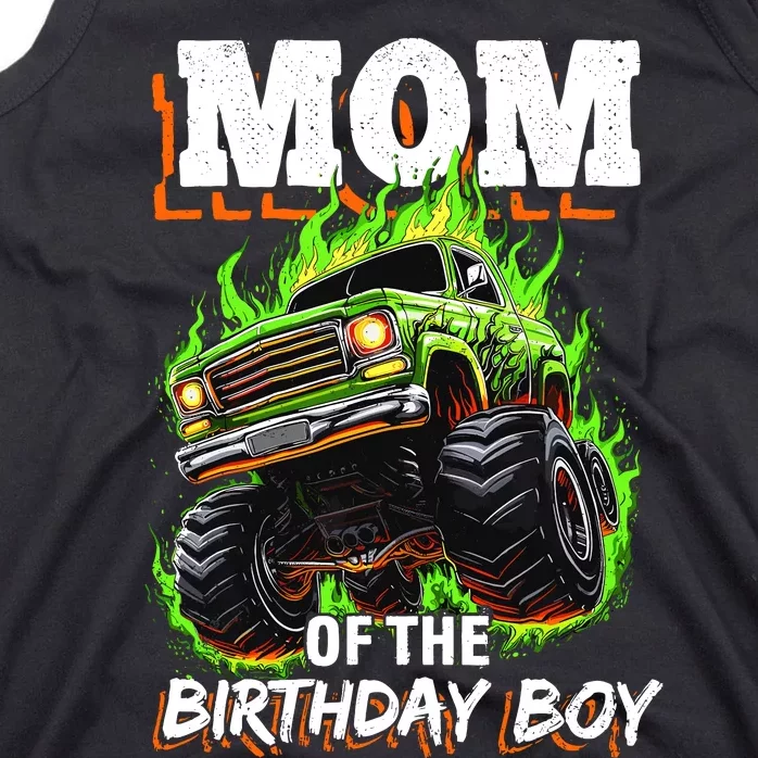 Mom Of The Birthday Boy Monster Truck Birthday Novelty Tank Top