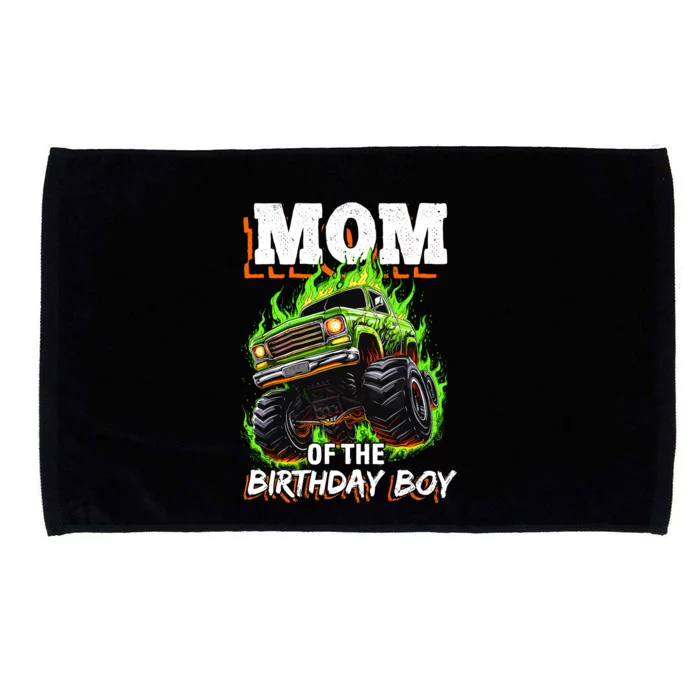 Mom Of The Birthday Boy Monster Truck Birthday Novelty Microfiber Hand Towel