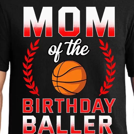 Mom Of The Birthday Boy Basketball Bday Celebration Pajama Set