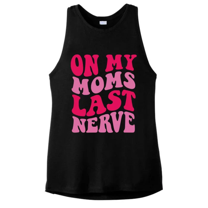 Mommy Of The Birthday Girl Unicorn Flossing MomOn My Mom's Last Nerve Ladies Tri-Blend Wicking Tank