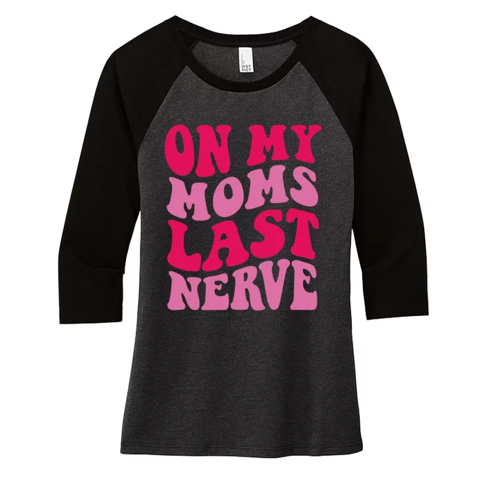 Mommy Of The Birthday Girl Unicorn Flossing MomOn My Mom's Last Nerve Women's Tri-Blend 3/4-Sleeve Raglan Shirt