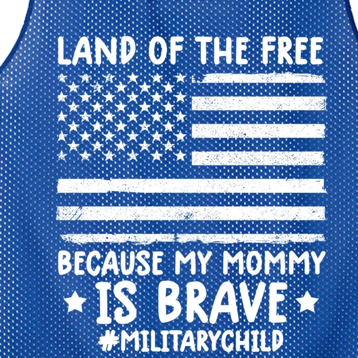 Month Of The Military Land Of Free Because My Mommy Is Brave Gift Mesh Reversible Basketball Jersey Tank