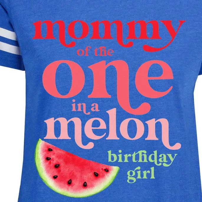 Mommy of the One In A Melon Birthday Watermelon First Enza Ladies Jersey Football T-Shirt