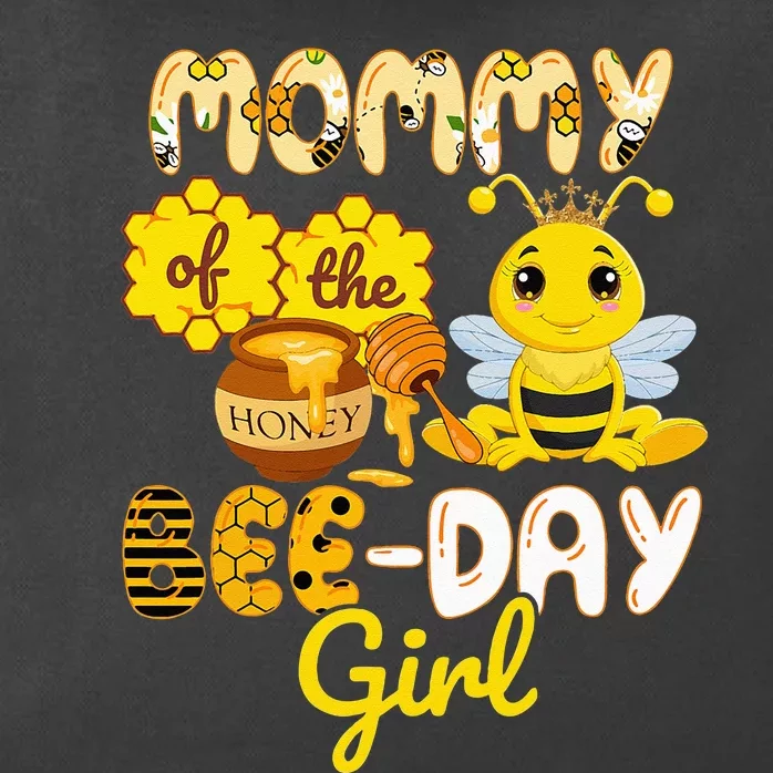 Mommy Of The Bee Day Girl Funny Bee Birthday Party Zip Tote Bag