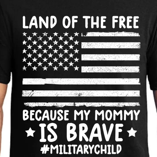 Month Of The Military Land Of Free Because My Mommy Is Brave Cute Gift Pajama Set