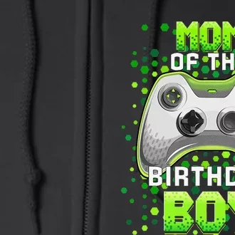 Mom of the Birthday Matching Video Gamer Birthday Party Full Zip Hoodie