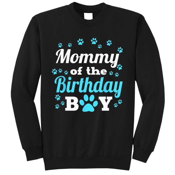 Mommy Of The Birthday Boy Dog Paw Bday Party Celebration Sweatshirt