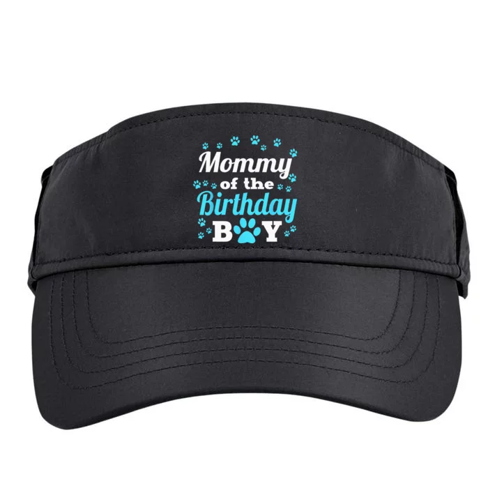 Mommy Of The Birthday Boy Dog Paw Bday Party Celebration Adult Drive Performance Visor