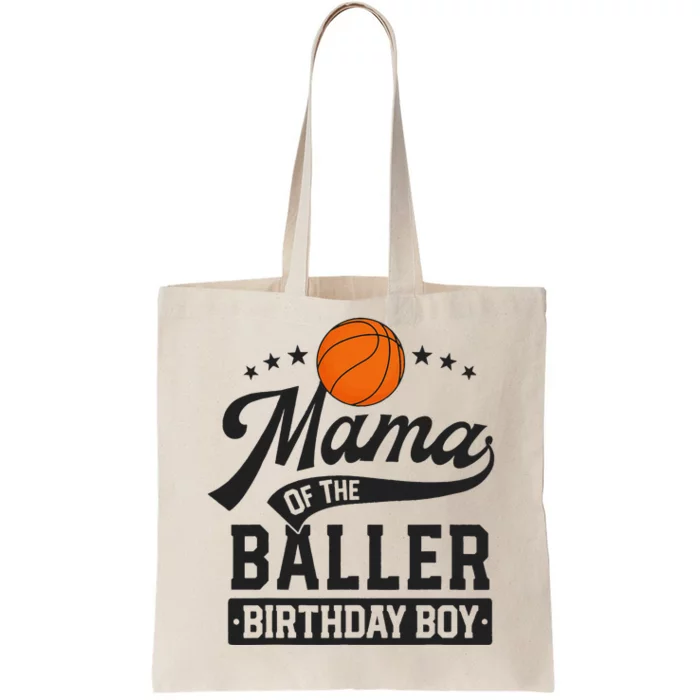 Mama Of The Baller Birthday Mom Basketball Themed Party Tote Bag