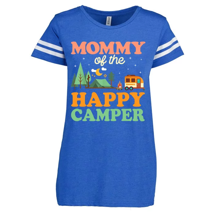 Mommy Of The Happy Camper Cool Gift 1st Bday Camping Trip Gift Enza Ladies Jersey Football T-Shirt