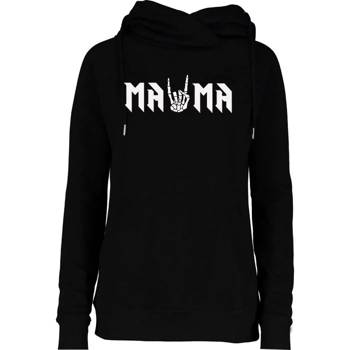 Mama Of The Bad Two The Bone Birthday Womens Funnel Neck Pullover Hood