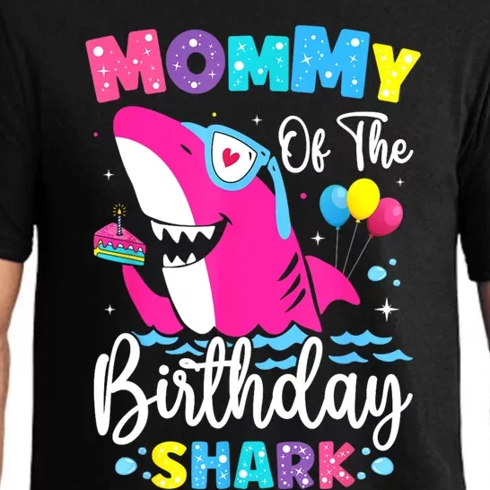 Mommy Of The Shark Birthday Mom Matching Family Pajama Set