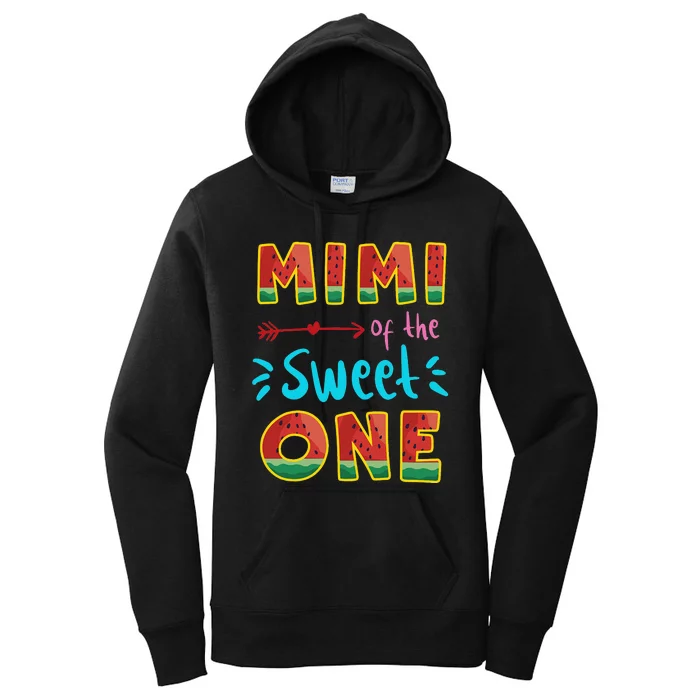 Mimi Of The Sweet One Watermelon 1st First Birthday Family Women's Pullover Hoodie