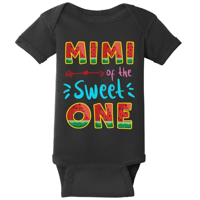 Mimi Of The Sweet One Watermelon 1st First Birthday Family Baby Bodysuit