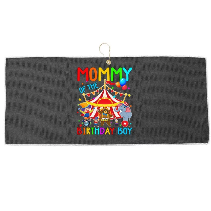 Mommy Of The Birthday Carnival Circus Themed Family Bday Large Microfiber Waffle Golf Towel