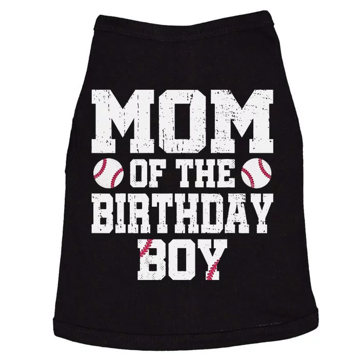 Mom Of The Birthday Boy Baseball Jersey Vintage Retro Doggie Tank