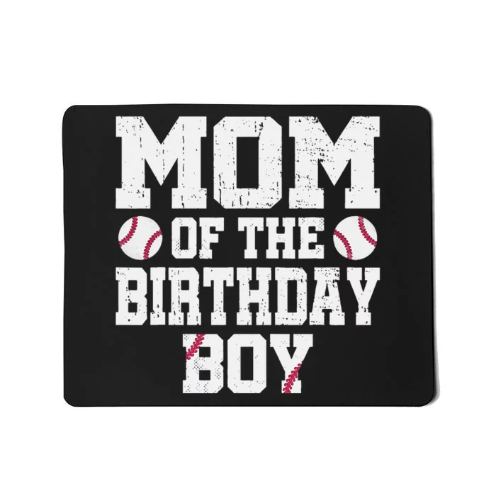 Mom Of The Birthday Boy Baseball Jersey Vintage Retro Mousepad