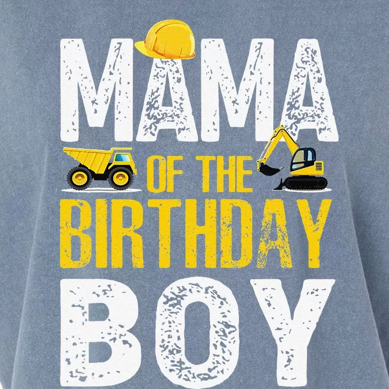 Mama Of The Bday Bboy Construction Bday Party Hat Garment-Dyed Women's Muscle Tee