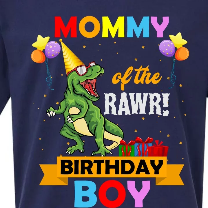 MOMMY OF THE RAWR BIRTHDAY BOY Sueded Cloud Jersey T-Shirt