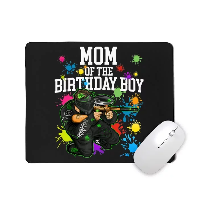 Mom Of The Birthday Boy Paintball Sport Matching Family Mousepad