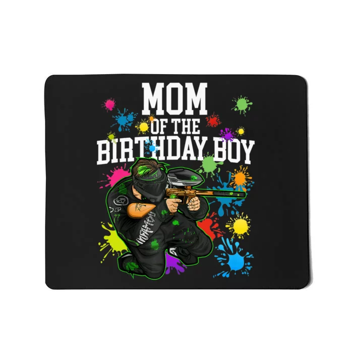 Mom Of The Birthday Boy Paintball Sport Matching Family Mousepad