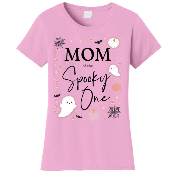 Mom Of The Spooky One Girl First Birthday Halloween Women's T-Shirt