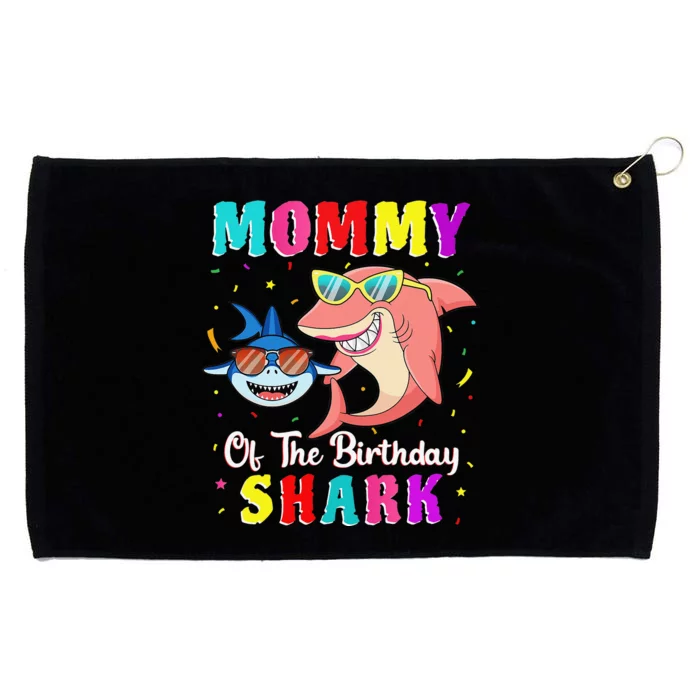 Mommy Of The Shark Birthday Family Matching Birthday Son Grommeted Golf Towel