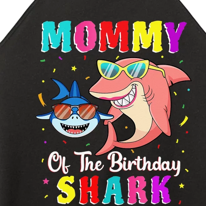 Mommy Of The Shark Birthday Family Matching Birthday Son Women’s Perfect Tri Rocker Tank