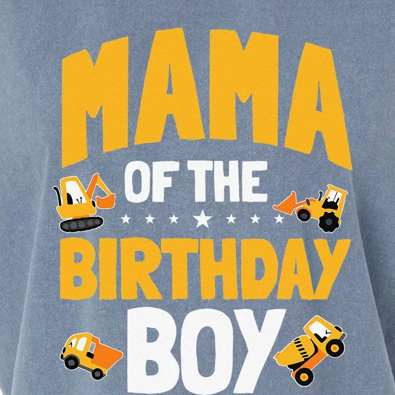 Mama Of The Birthday Bboy Construction Worker Bday Party Garment-Dyed Women's Muscle Tee