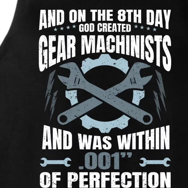 Machining On The 8th Day God Created Gear Machinist Gift Ladies Tri-Blend Wicking Tank