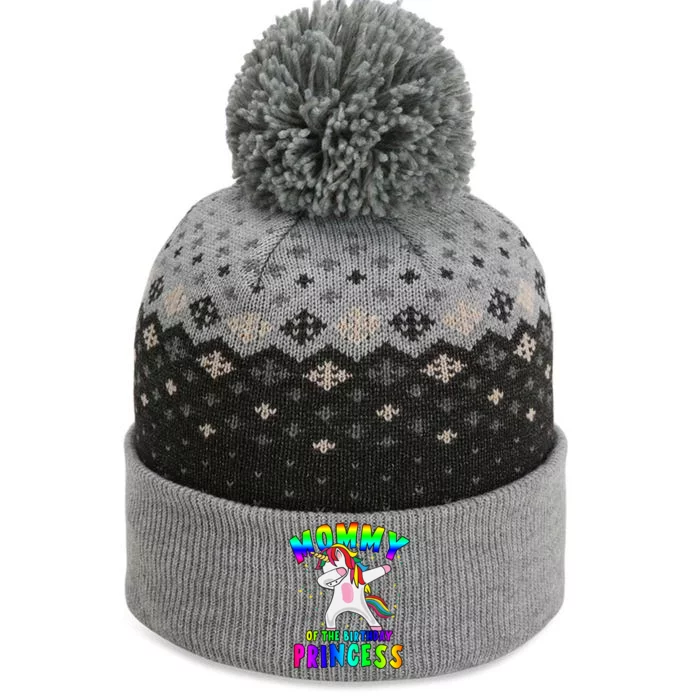 Mommy Of The Birthday Princess Magical Unicorn The Baniff Cuffed Pom Beanie