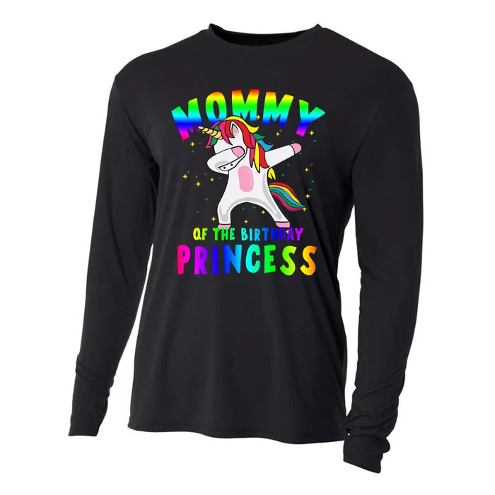 Mommy Of The Birthday Princess Magical Unicorn Cooling Performance Long Sleeve Crew