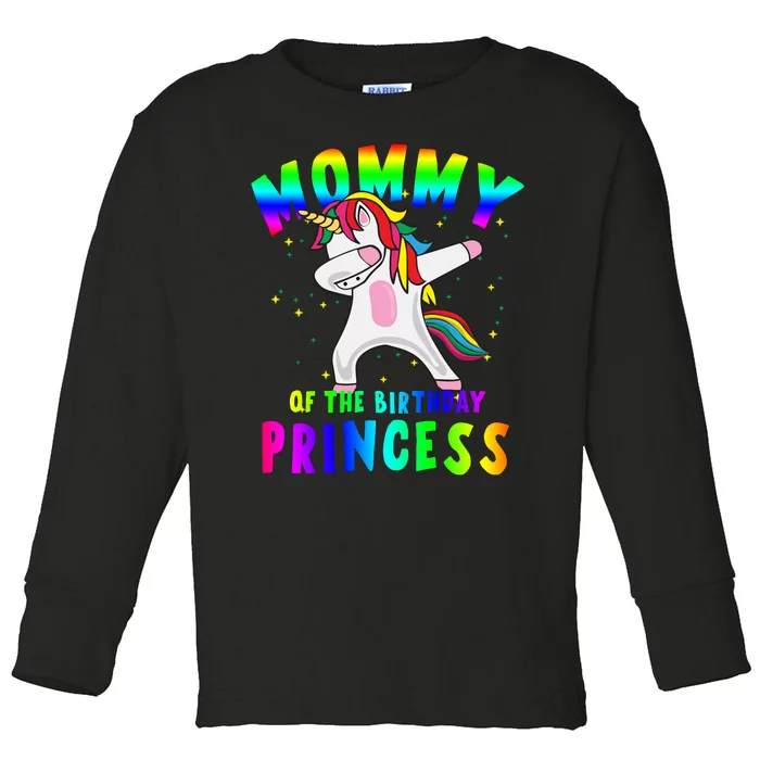 Mommy Of The Birthday Princess Magical Unicorn Toddler Long Sleeve Shirt