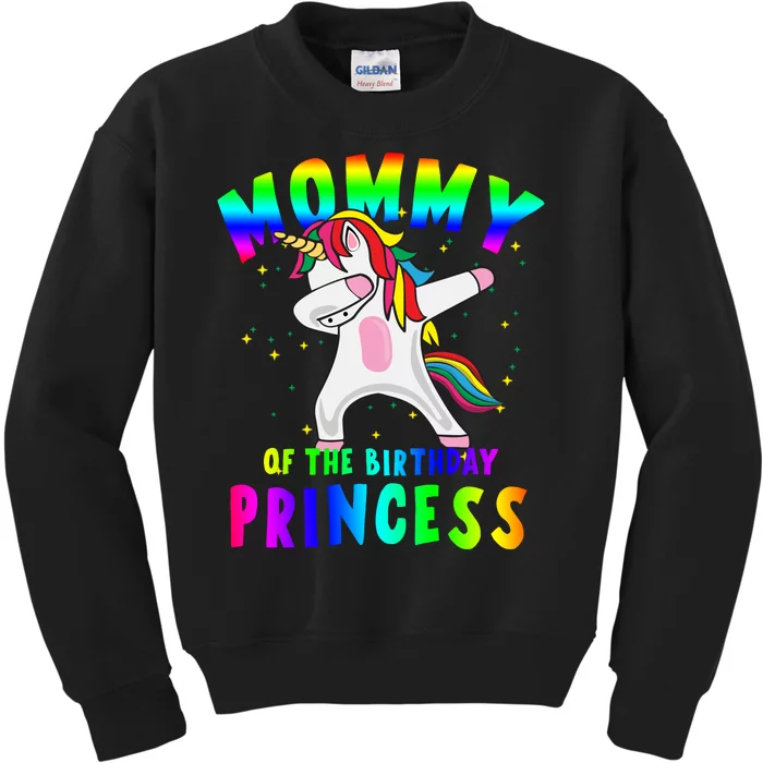 Mommy Of The Birthday Princess Magical Unicorn Kids Sweatshirt