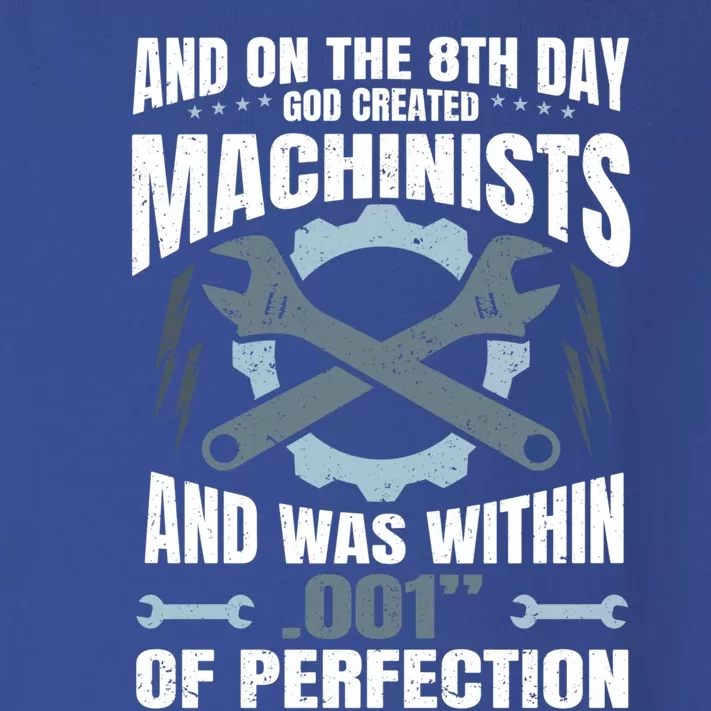 Machining On The 8th Day God Created Machinist Cool Gift Toddler Long Sleeve Shirt