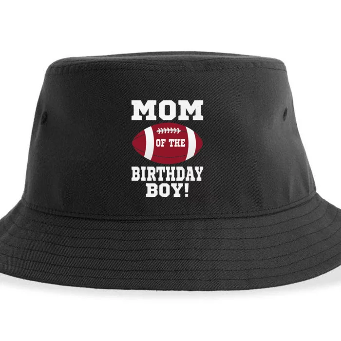 Mom Of The Birthday Football Lover Vintage Retro Sustainable Bucket Hat