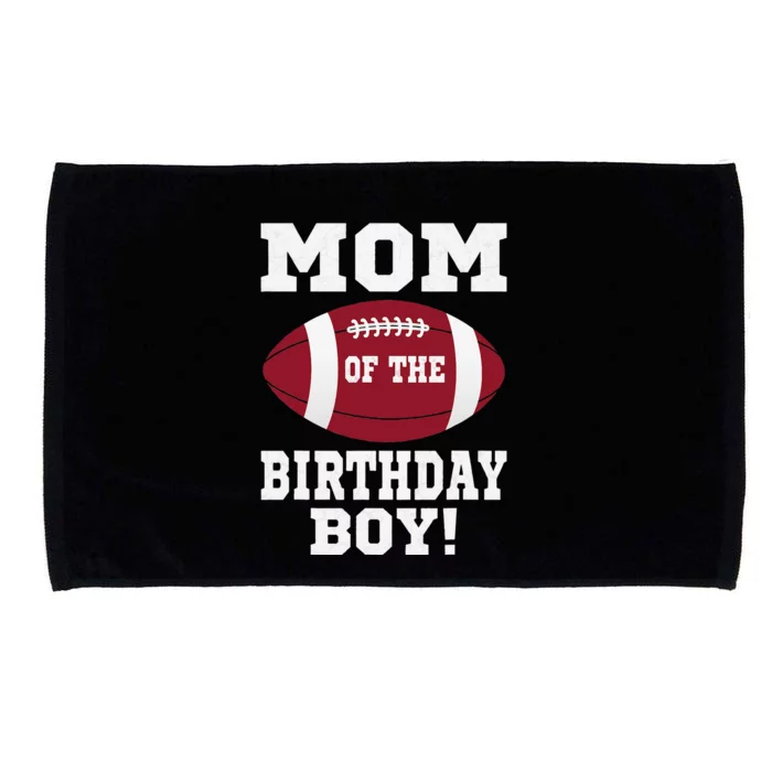 Mom Of The Birthday Football Lover Vintage Retro Microfiber Hand Towel