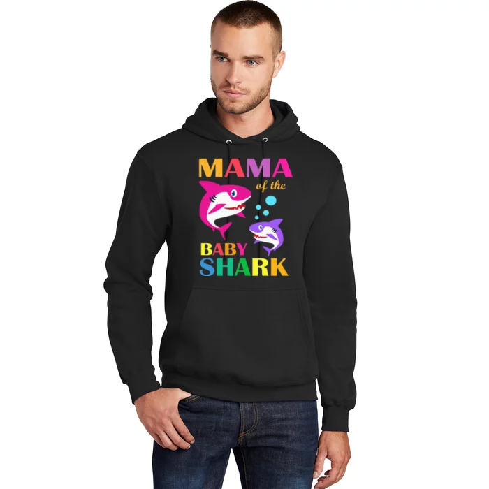 Mama Of The Baby Birthday Shark Mama Shark Mother's Day Hoodie