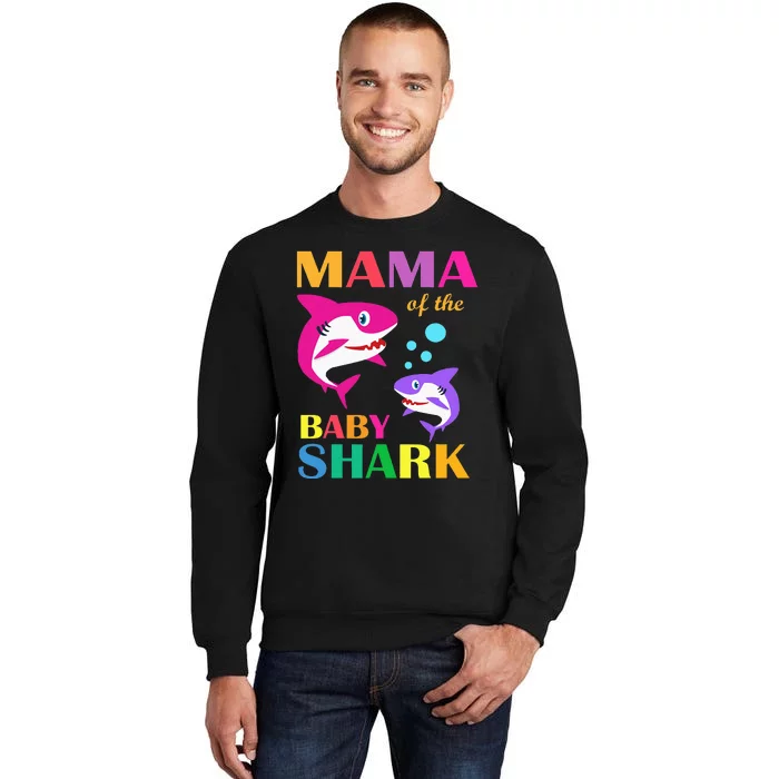 Mama Of The Baby Birthday Shark Mama Shark Mother's Day Sweatshirt