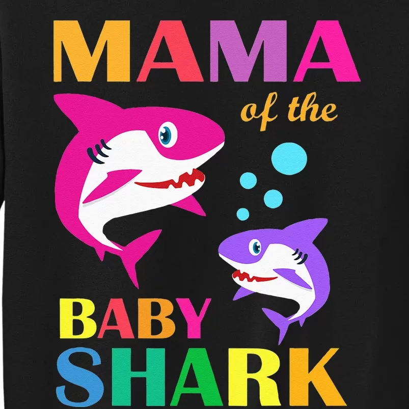 Mama Of The Baby Birthday Shark Mama Shark Mother's Day Sweatshirt