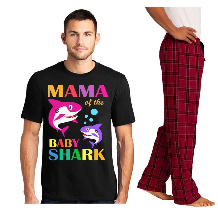 Mama Of The Baby Birthday Shark Mama Shark Mother's Day Pajama Set