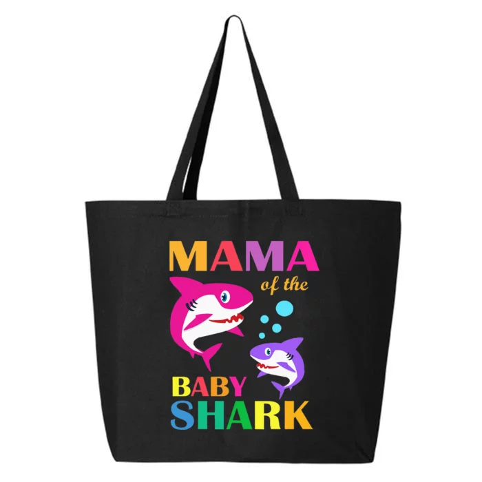 Mama Of The Baby Birthday Shark Mama Shark Mother's Day 25L Jumbo Tote