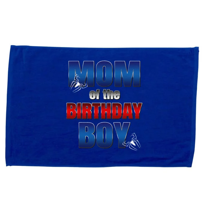 Mom Of The Birthday Spider Web Boy Mom And Dad Family Microfiber Hand Towel