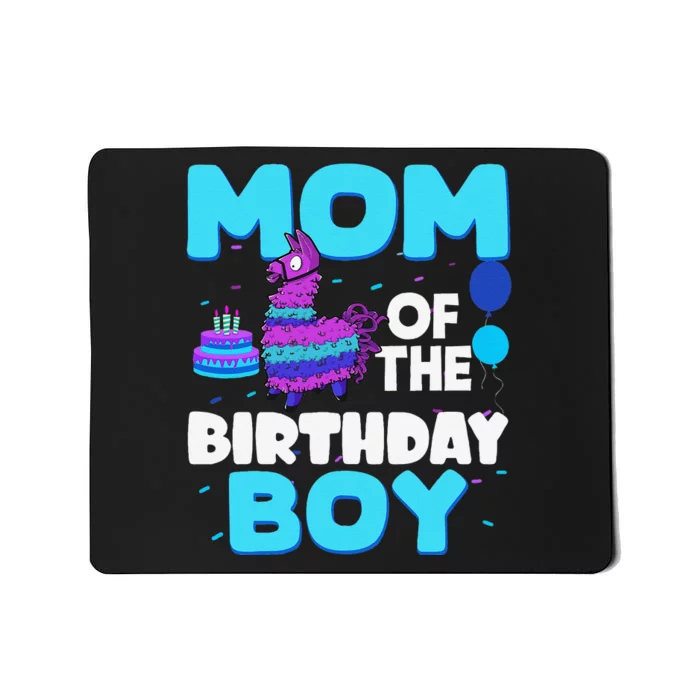 Mom Of The Birthday Boy Llama Mom And Dad Family Party Mousepad