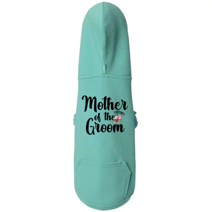 Mother Of The Groom Floral Wedding Bachelorette Party Gift Doggie 3-End Fleece Hoodie