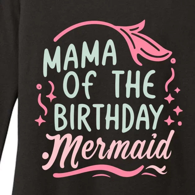 Mama Of The Birthday Mermaid Birthday Party Mermaid Mother Womens CVC Long Sleeve Shirt