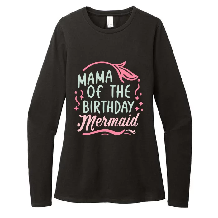 Mama Of The Birthday Mermaid Birthday Party Mermaid Mother Womens CVC Long Sleeve Shirt